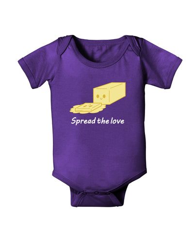 Butter - Spread the Love Baby Romper Bodysuit Dark-Baby Romper-TooLoud-Purple-06-Months-Davson Sales