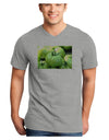 Buy Local - Green Tomatoes Adult V-Neck T-shirt-Mens V-Neck T-Shirt-TooLoud-HeatherGray-Small-Davson Sales