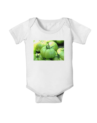 Buy Local - Green Tomatoes Baby Romper Bodysuit-Baby Romper-TooLoud-White-06-Months-Davson Sales