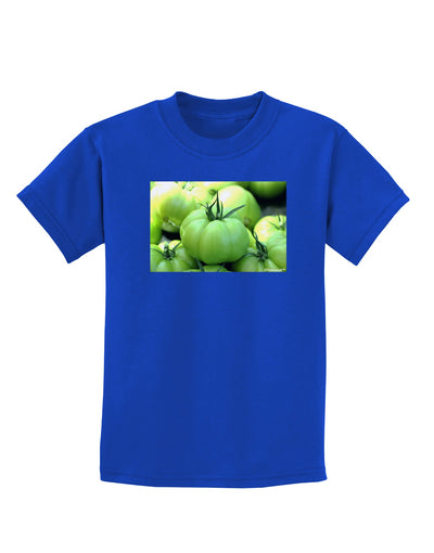 Buy Local - Green Tomatoes Childrens Dark T-Shirt-Childrens T-Shirt-TooLoud-Royal-Blue-X-Small-Davson Sales