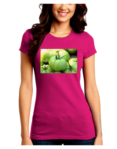 Buy Local - Green Tomatoes Juniors Crew Dark T-Shirt-T-Shirts Juniors Tops-TooLoud-Hot-Pink-Juniors Fitted Small-Davson Sales