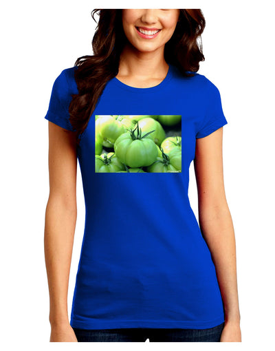 Buy Local - Green Tomatoes Juniors Crew Dark T-Shirt-T-Shirts Juniors Tops-TooLoud-Royal-Blue-Juniors Fitted Small-Davson Sales