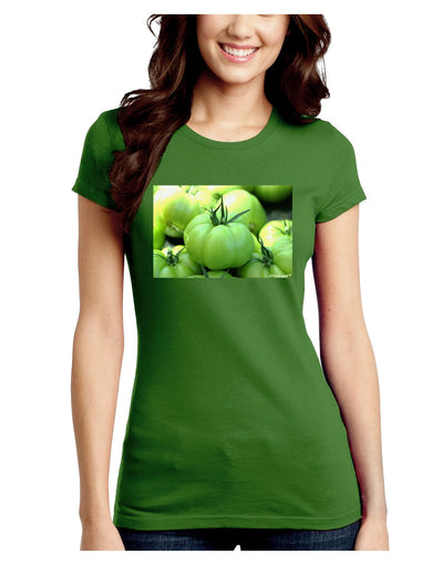 Buy Local - Green Tomatoes Juniors Crew Dark T-Shirt-T-Shirts Juniors Tops-TooLoud-Kiwi-Green-Juniors Fitted Small-Davson Sales