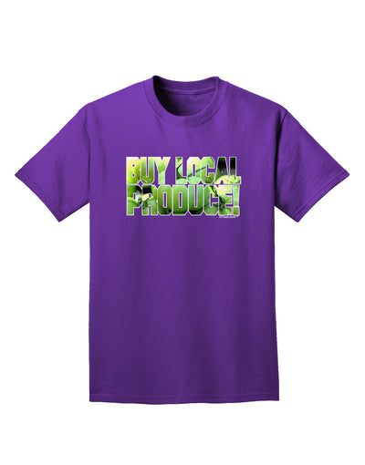 Buy Local - Green Tomatoes Text Adult Dark T-Shirt-Mens T-Shirt-TooLoud-Purple-Small-Davson Sales