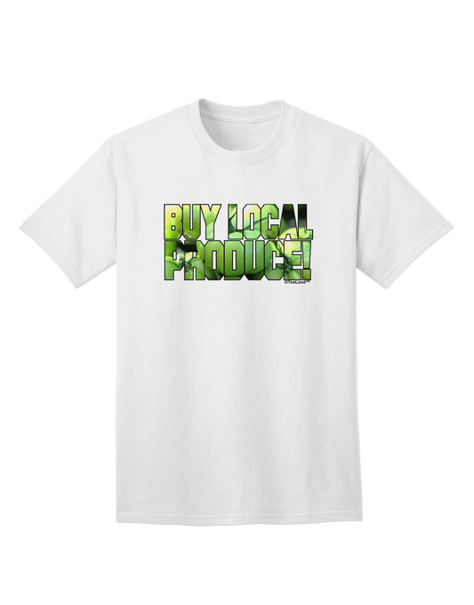 Buy Local - Green Tomatoes Text Adult T-Shirt-Mens T-Shirt-TooLoud-White-Small-Davson Sales