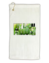 Buy Local - Green Tomatoes Text Micro Terry Gromet Golf Towel 11&#x22;x19-Golf Towel-TooLoud-White-Davson Sales