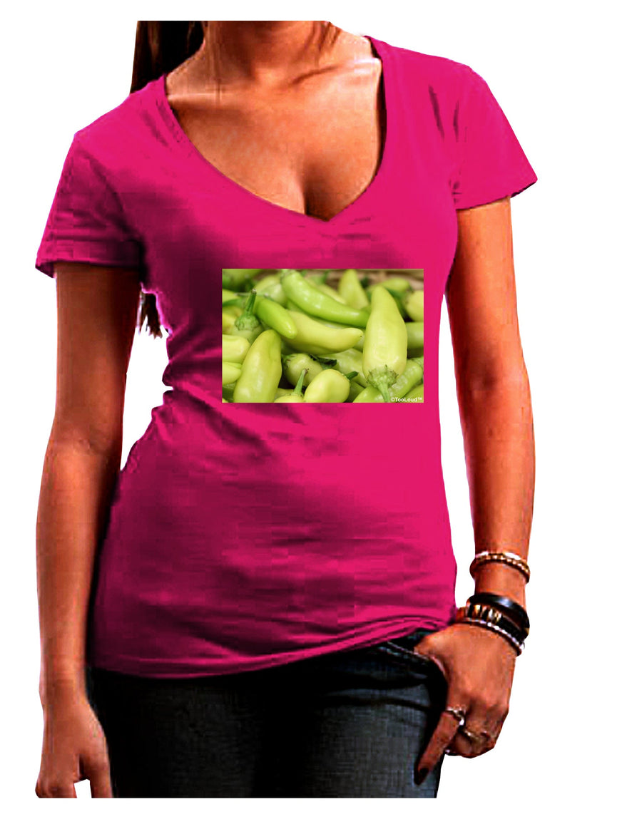 Buy Local - Jalapenos Juniors V-Neck Dark T-Shirt-Womens V-Neck T-Shirts-TooLoud-Black-Juniors Fitted Small-Davson Sales