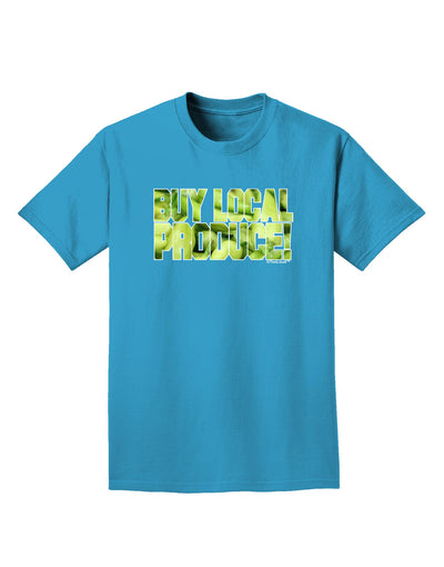 Buy Local - Jalapenos Text Adult Dark T-Shirt-Mens T-Shirt-TooLoud-Turquoise-Small-Davson Sales