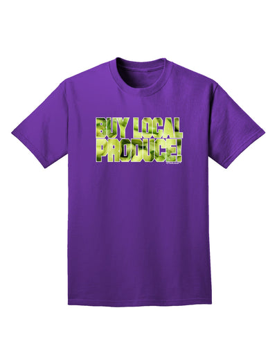 Buy Local - Jalapenos Text Adult Dark T-Shirt-Mens T-Shirt-TooLoud-Purple-Small-Davson Sales