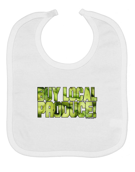 Buy Local - Jalapenos Text Baby Bib