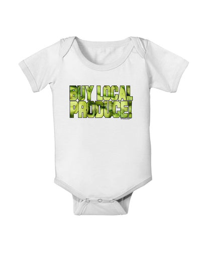 Buy Local - Jalapenos Text Baby Romper Bodysuit-Baby Romper-TooLoud-White-06-Months-Davson Sales