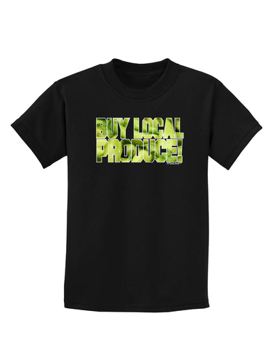 Buy Local - Jalapenos Text Childrens Dark T-Shirt-Childrens T-Shirt-TooLoud-Black-X-Small-Davson Sales