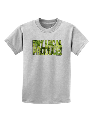 Buy Local - Jalapenos Text Childrens T-Shirt-Childrens T-Shirt-TooLoud-AshGray-X-Small-Davson Sales