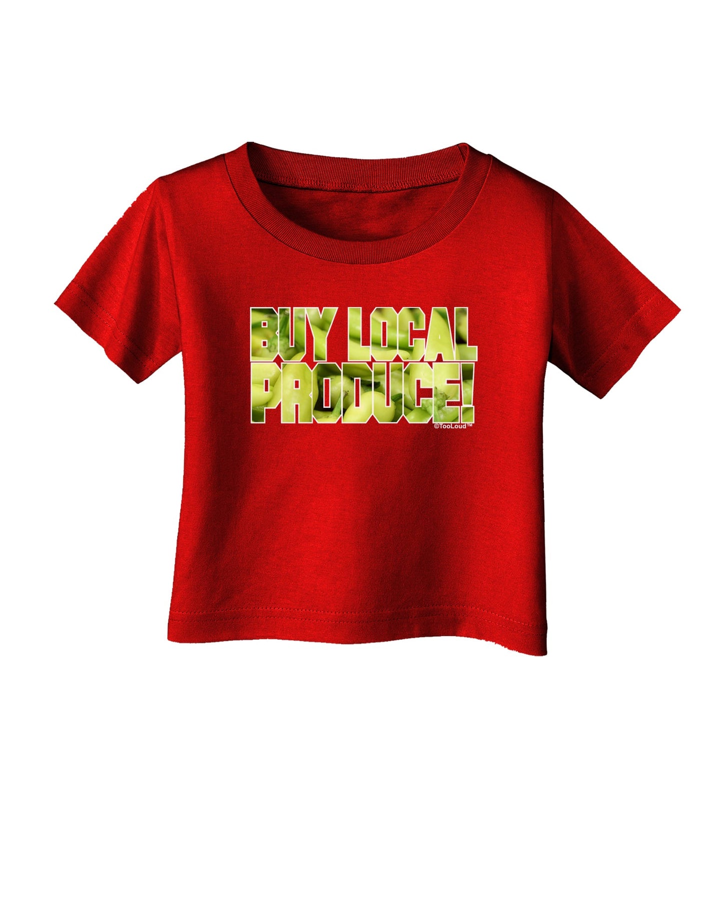 Buy Local - Jalapenos Text Infant T-Shirt Dark-Infant T-Shirt-TooLoud-Red-06-Months-Davson Sales