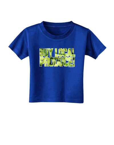 Buy Local - Jalapenos Text Toddler T-Shirt Dark-Toddler T-Shirt-TooLoud-Royal-Blue-2T-Davson Sales