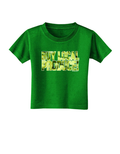 Buy Local - Jalapenos Text Toddler T-Shirt Dark-Toddler T-Shirt-TooLoud-Clover-Green-2T-Davson Sales