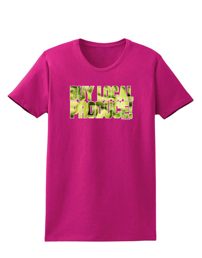 Buy Local - Jalapenos Text Womens Dark T-Shirt-TooLoud-Hot-Pink-Small-Davson Sales