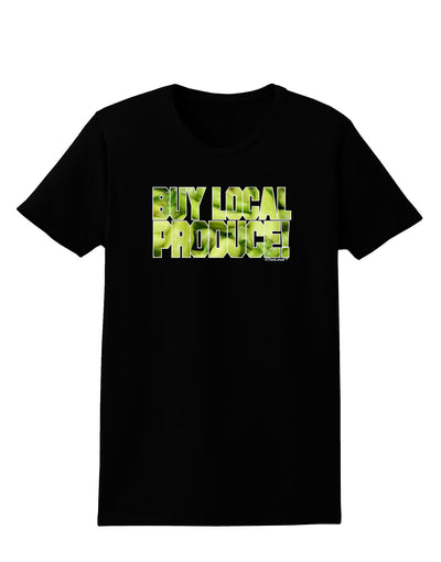 Buy Local - Jalapenos Text Womens Dark T-Shirt-TooLoud-Black-X-Small-Davson Sales