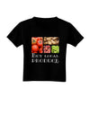 Buy Local Produce Text Toddler T-Shirt Dark-Toddler T-Shirt-TooLoud-Black-4T-Davson Sales