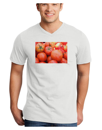 Buy Local Produce Tomatoes Adult V-Neck T-shirt-Mens V-Neck T-Shirt-TooLoud-White-Small-Davson Sales