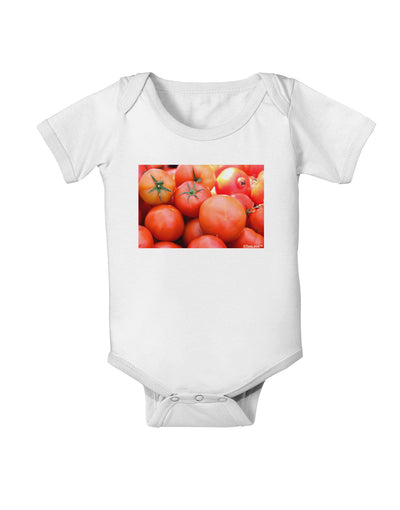 Buy Local Produce Tomatoes Baby Romper Bodysuit-Baby Romper-TooLoud-White-06-Months-Davson Sales