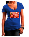 Buy Local Produce Tomatoes Juniors V-Neck Dark T-Shirt-Womens V-Neck T-Shirts-TooLoud-Royal-Blue-Juniors Fitted Small-Davson Sales