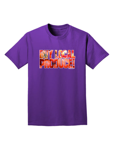 Buy Local Produce Tomatoes Text Adult Dark T-Shirt-Mens T-Shirt-TooLoud-Purple-Small-Davson Sales