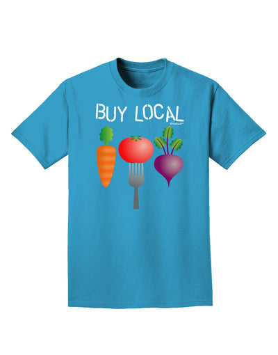 Buy Local - Vegetables Design Adult Dark T-Shirt-Mens T-Shirt-TooLoud-Turquoise-Small-Davson Sales