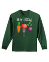 Buy Local - Vegetables Design Adult Long Sleeve Dark T-Shirt-TooLoud-Dark-Green-Small-Davson Sales