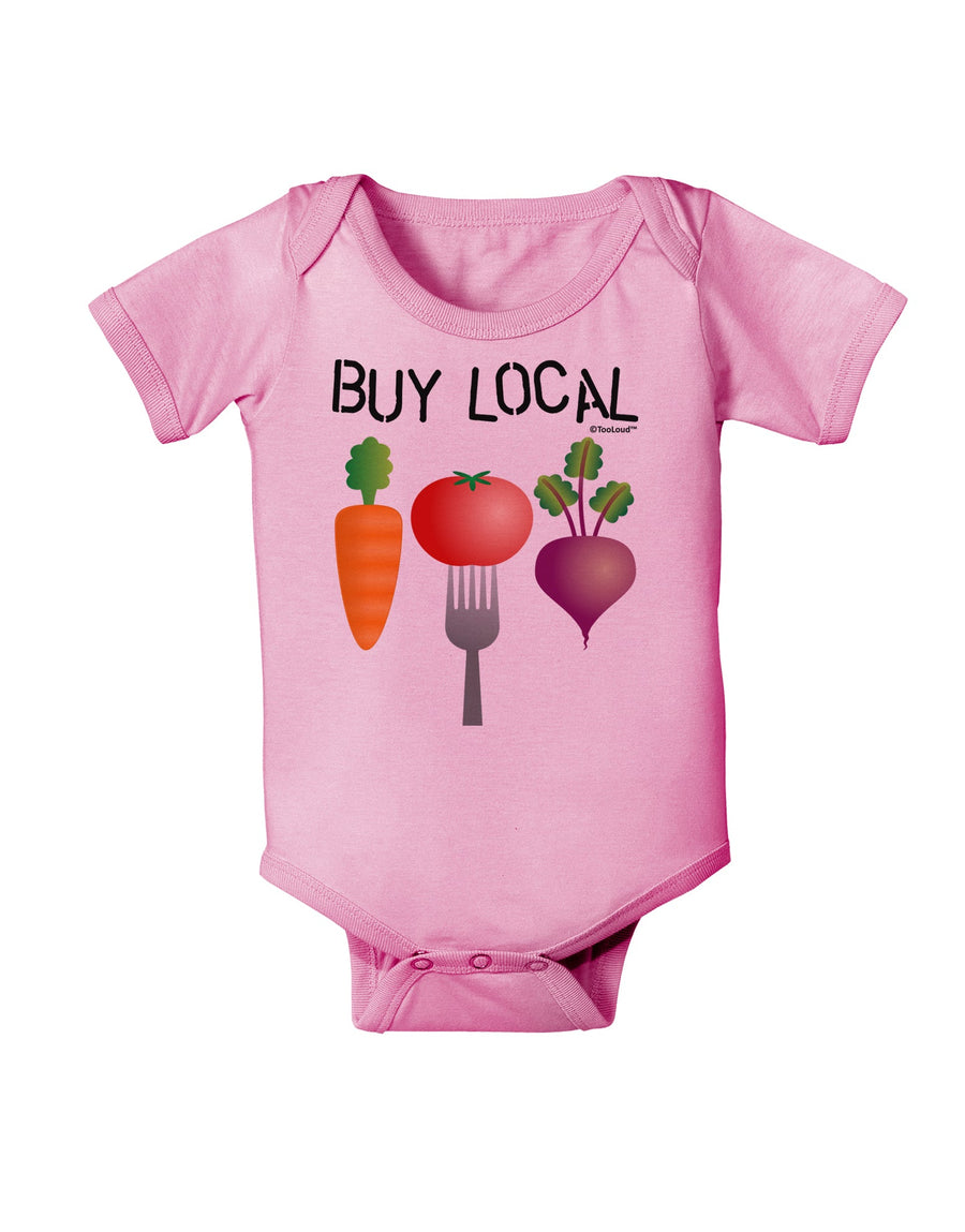 Buy Local - Vegetables Design Baby Romper Bodysuit-Baby Romper-TooLoud-White-06-Months-Davson Sales