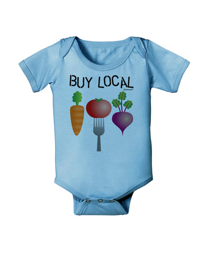 Buy Local - Vegetables Design Baby Romper Bodysuit-Baby Romper-TooLoud-Light-Blue-06-Months-Davson Sales