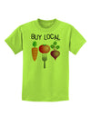 Buy Local - Vegetables Design Childrens T-Shirt-Childrens T-Shirt-TooLoud-Lime-Green-X-Small-Davson Sales