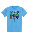 Buy Local - Vegetables Design Childrens T-Shirt-Childrens T-Shirt-TooLoud-Aquatic-Blue-X-Small-Davson Sales