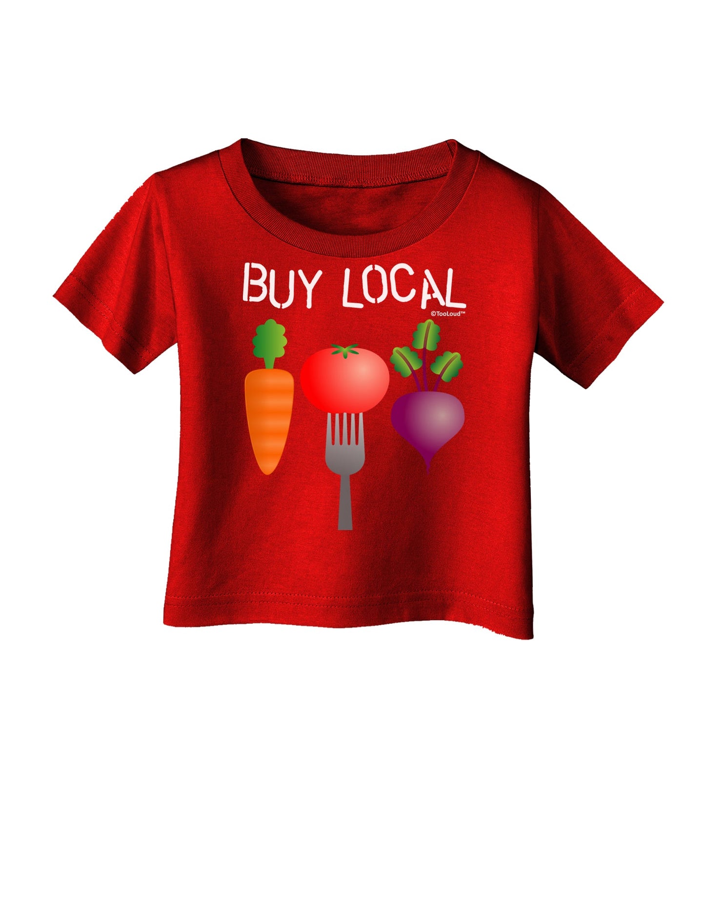 Buy Local - Vegetables Design Infant T-Shirt Dark-Infant T-Shirt-TooLoud-Red-06-Months-Davson Sales