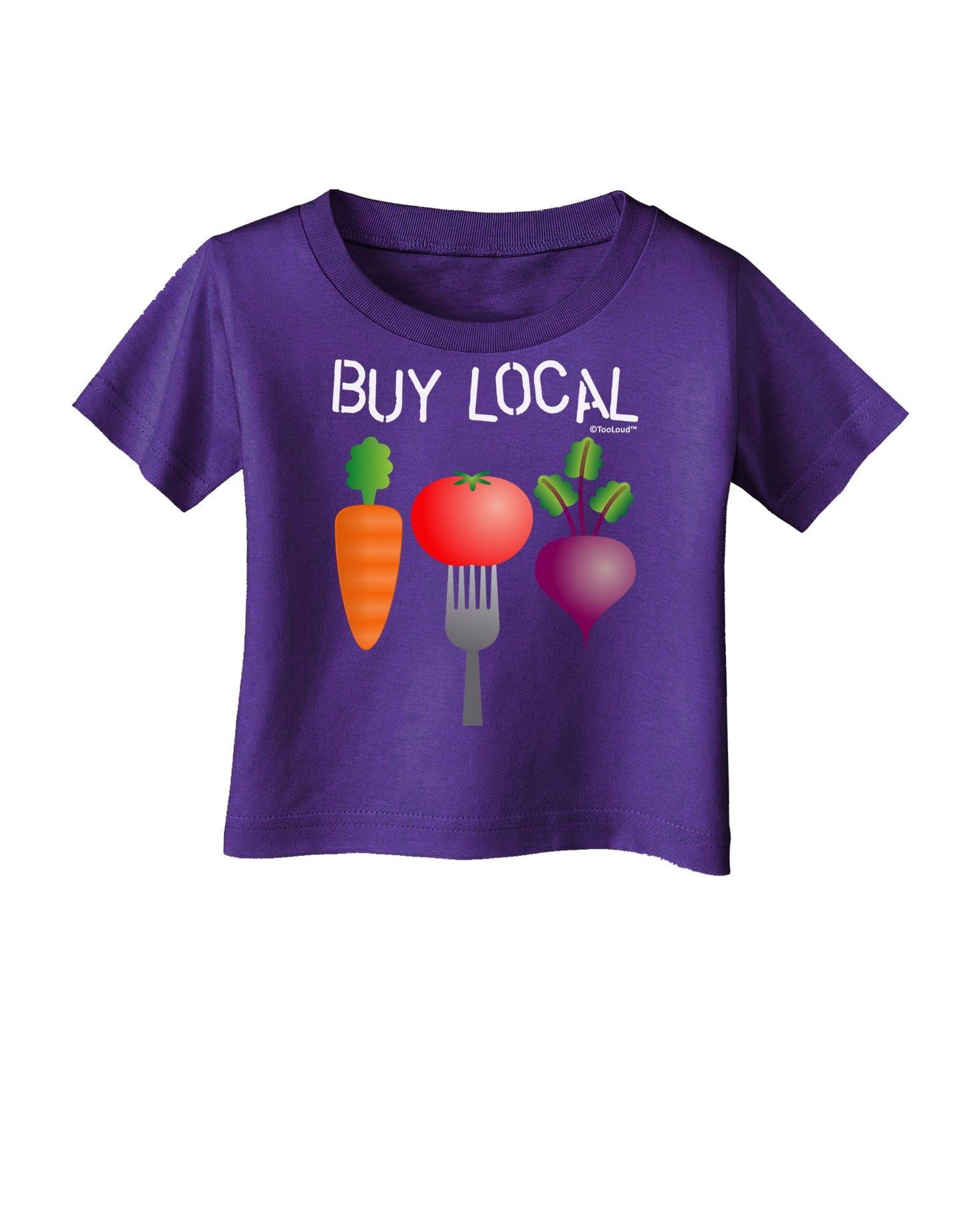 Buy Local - Vegetables Design Infant T-Shirt Dark-Infant T-Shirt-TooLoud-Purple-06-Months-Davson Sales