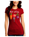 Buy Local - Vegetables Design Juniors Crew Dark T-Shirt-T-Shirts Juniors Tops-TooLoud-Red-Juniors Fitted Small-Davson Sales