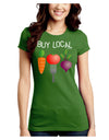 Buy Local - Vegetables Design Juniors Crew Dark T-Shirt-T-Shirts Juniors Tops-TooLoud-Kiwi-Green-Juniors Fitted Small-Davson Sales