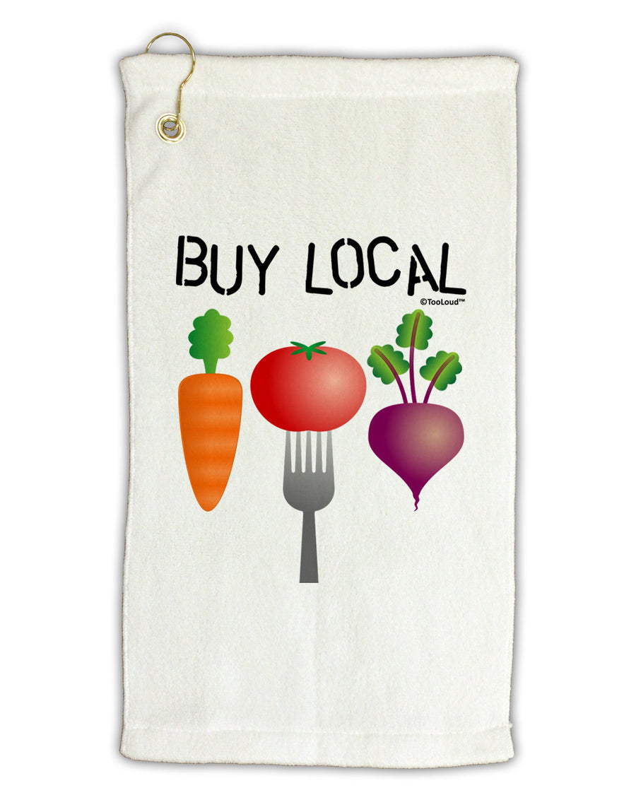 Buy Local - Vegetables Design Micro Terry Gromet Golf Towel 16 x 25 inch-Golf Towel-TooLoud-White-Davson Sales