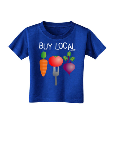 Buy Local - Vegetables Design Toddler T-Shirt Dark-Toddler T-Shirt-TooLoud-Royal-Blue-2T-Davson Sales