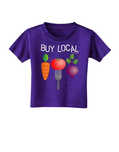 Buy Local - Vegetables Design Toddler T-Shirt Dark-Toddler T-Shirt-TooLoud-Purple-2T-Davson Sales