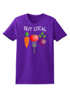 Buy Local - Vegetables Design Womens Dark T-Shirt-TooLoud-Purple-X-Small-Davson Sales