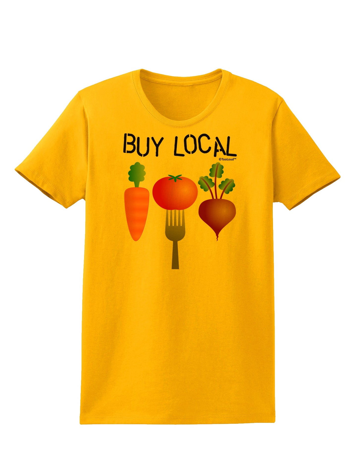 Buy Local - Vegetables Design Womens T-Shirt-Womens T-Shirt-TooLoud-Gold-X-Small-Davson Sales