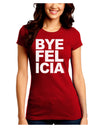 Bye Felicia Juniors Crew Dark T-Shirt-T-Shirts Juniors Tops-TooLoud-Red-Juniors Fitted Small-Davson Sales