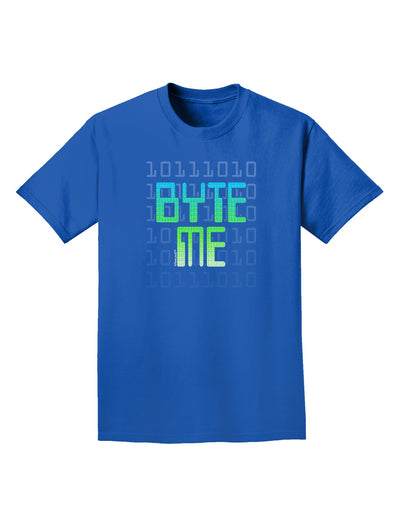 Byte Me Adult Dark T-Shirt-Mens T-Shirt-TooLoud-Royal-Blue-Small-Davson Sales