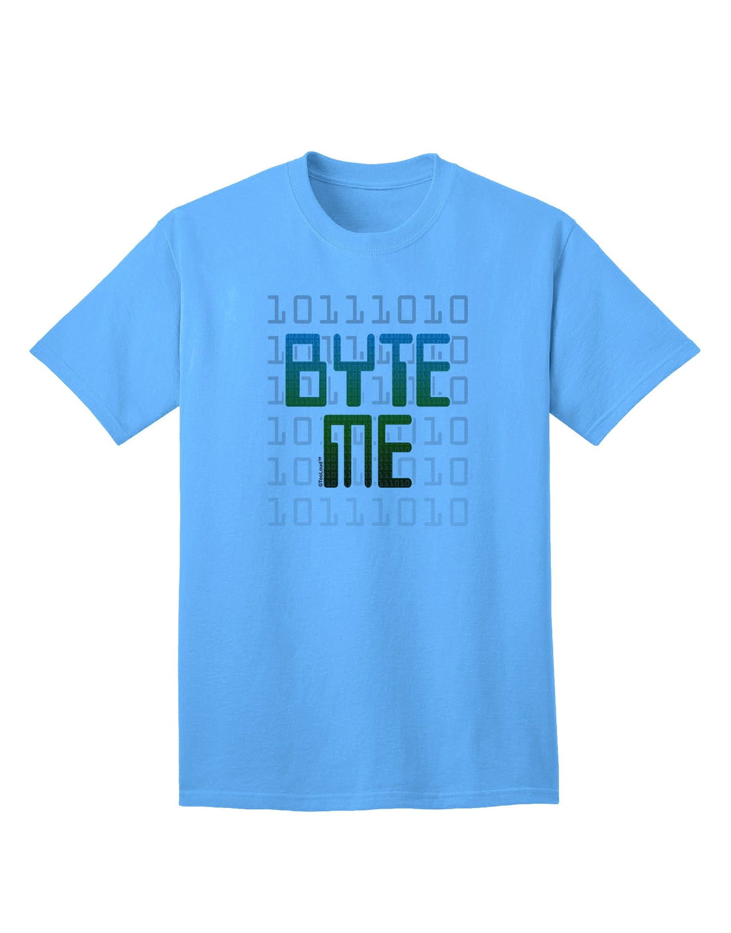 Byte Me Adult T-Shirt: Premium Quality for the Tech-Savvy Fashionista-Mens T-shirts-TooLoud-Aquatic-Blue-Small-Davson Sales