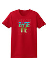 Byte Me Womens Dark T-Shirt-TooLoud-Red-X-Small-Davson Sales