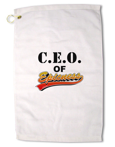 CEO Of Epicness Premium Cotton Golf Towel - 16 x 25 inch-Golf Towel-TooLoud-16x25"-Davson Sales