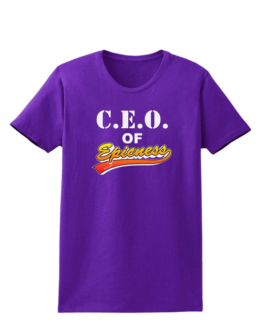 CEO Of Epicness Womens Dark T-Shirt-Womens T-Shirt-TooLoud-Purple-XX-Large-Davson Sales