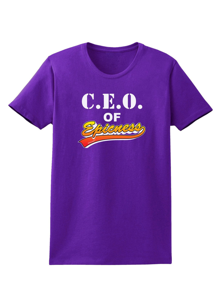 CEO Of Epicness Womens Dark T-Shirt-Womens T-Shirt-TooLoud-Purple-XX-Large-Davson Sales