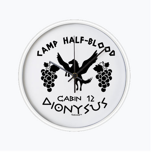 Camp Half Blood Cabin 12 Dionysus 10 Inch Round Wall Clock  by TooLoud